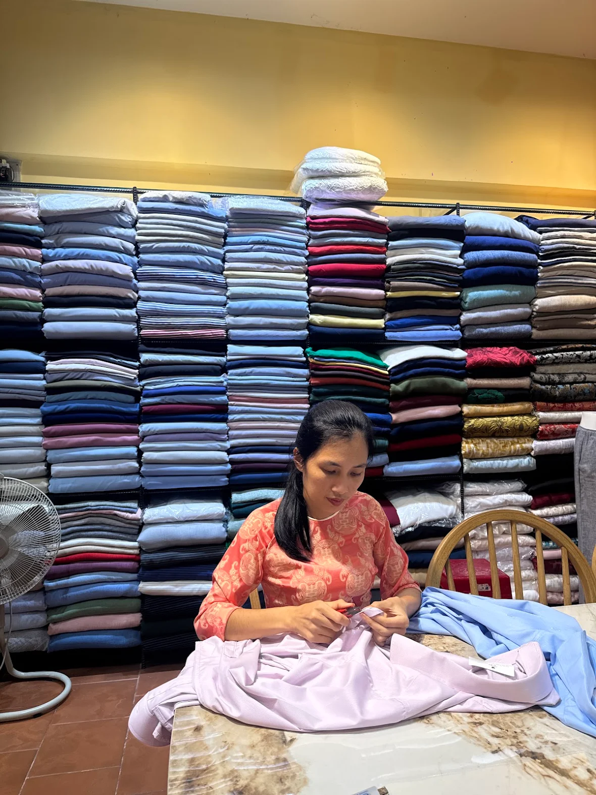 chọn chất liệu để đo